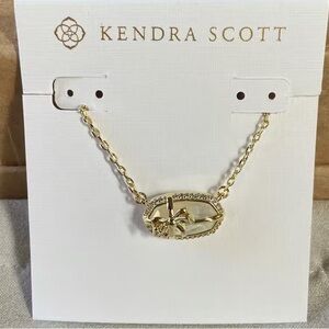 Kendra Scott Elisa Bow Gold Short Pendant Necklace
